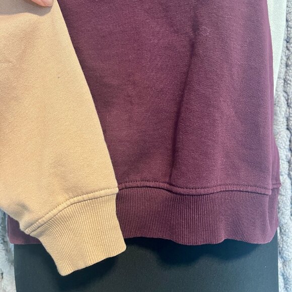 H&M Youth Colorblock Half-Zip Hoodie – Size 14 Pink, Tan, Maroon - Picture 10 of 12